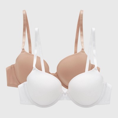 Maidenform Women's 2pk Modern Demi Underwire T-Shirt Bra MBT841