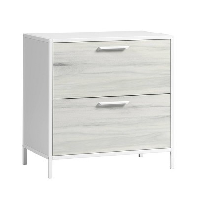 Boulevard Cafe 2 Drawer File Cabinet White - Sauder: Holds Legal/Letter Files