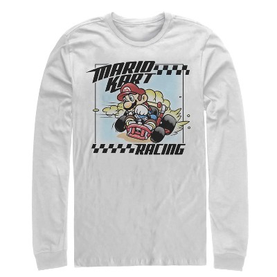 Men's Nintendo Mario Kart Racing Frame Long Sleeve Shirt