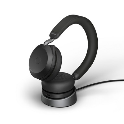 Jabra Evolve2 75 - USB-C MS Teams with Charging Stand - Black Wireless Headset / Music Headphones Black