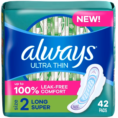 Always Ultra Thin Long Super Pads - Size 2
