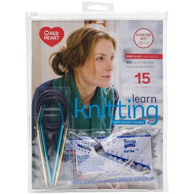 Susan Bates Learn To Knit With Circulars Kit-15 Projects
