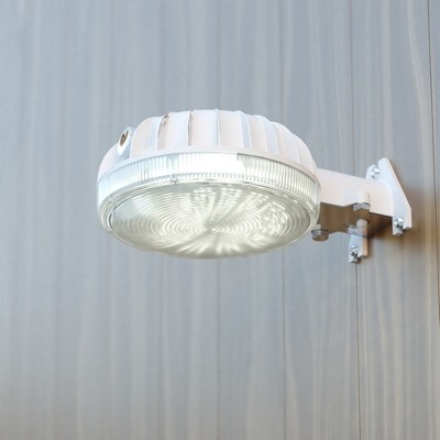 VAXCEL 7-in. Gray Aluminum LED Outdoor Bright Security Flood Light, Dusk to Dawn, Selectable CCT, 5000 Lumens