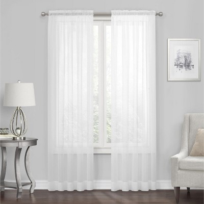 Kate Aurora Living 4-Pack High End Luxe Rod Pocket Sheer Voile Window Curtain Set