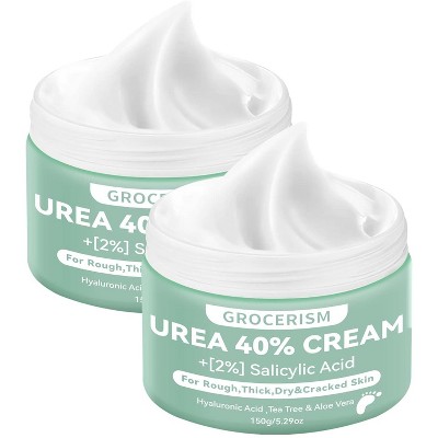 Grocerism 40% Urea Cream & 2% Salicylic Acid Cream -Moisturizing Intensive Repair for Dry Skin & Calluses - Hand & Foot Cream