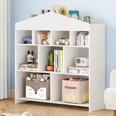 9-Cubby Kids Bookshelf Toy Storage Organizer Toddlers for Playroom