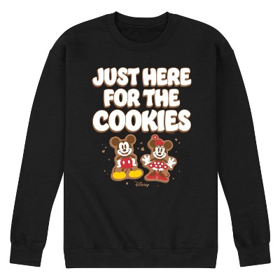 Men's - Disney - Mickey and Minnie Mouse Christmas Cookies Graphic Fleece Sweatshirt