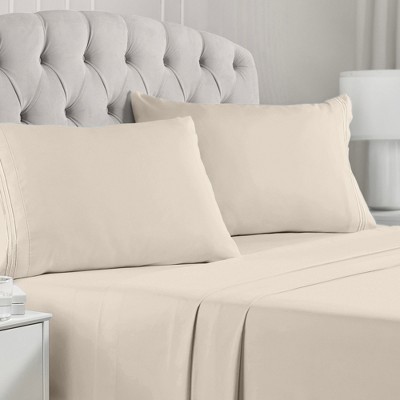 Mellanni 1800 Bed Sheets Full Sand