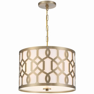 Crystorama Lighting Jennings 3 - Light Pendant in  Aged Brass