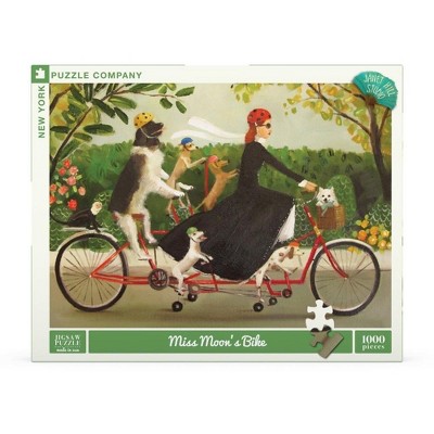 New York Puzzle Company Miss Moon's Bike 1000 Piece Puzzle