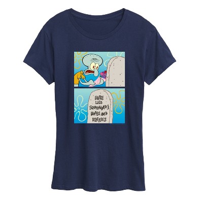 Women's - SpongeBob SquarePants - Squidward Hopes And Dreams Short Sleeve Graphic T-Shirt