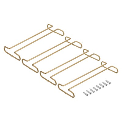 Unique Bargains Durable Compact Elegant Simple Installation Stemware Rack 4 Pcs