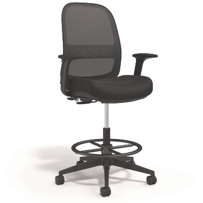 Alera Kempton Fabric Mesh Task Stool - Black