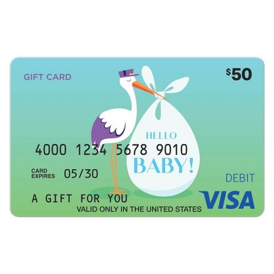 Visa New Baby Gift Card - $50 + $5 Fee