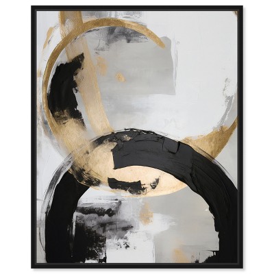 Art Remedy Monochromatic Circular Modern Minimal Abstracts Framed