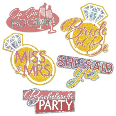 Beistle Bachelorette Cutouts, 8.5"-13.5", (10/Pkg) Multicolored