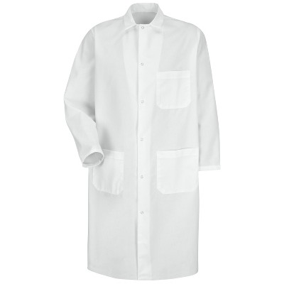 Red Kap Gripper-Front Spun Polyester Butcher Coat With Exterior Pocket