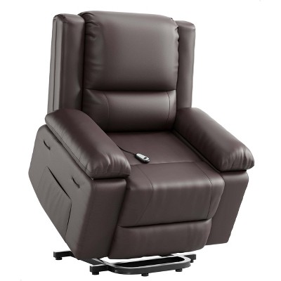 GustoWave Power Lift Recliner Chair with Heat and Massage, Adjustable Back and Legs, Pu Leather Lift Sofa Chair for the aged