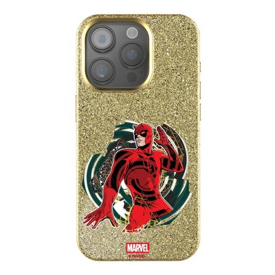 Keyscaper Marvel Daredevil Badge Gold Bling Cell Phone Case for Apple iPhone