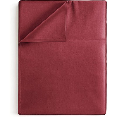 100% Cotton Sateen Flat Sheet Only - Luxuriously Soft 400 Thread Count Top Sheet - CGK Linens
