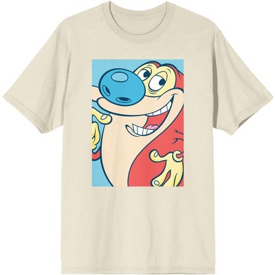Ren & Stimpy Stimpson J. Cat Portrait Men's Natural Ground Tshirt