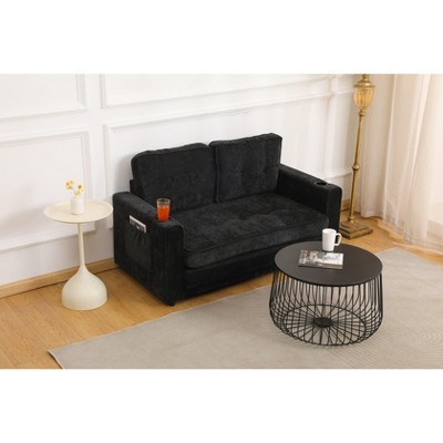 Racxily 55" 3 Fold Sofa Bed, Convertible Futon Couch sleeper sofa, Small Loveseat Sofas for Small Spaces, Living Room, Apartment