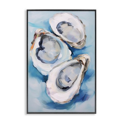 Stupell Industries Oyster Shell Trio Black Framed Giclee Art