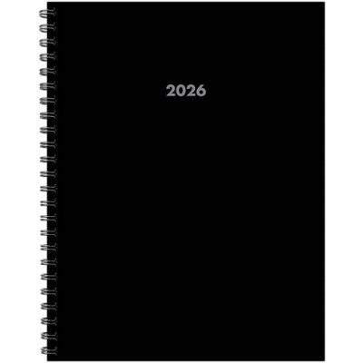 Willow Creek Press 8.5"x11" 2026 Basic Weekly/Monthly Softcover Planner Black