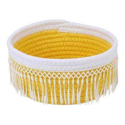 REGALWOVEN Cotton Rope Handcrafted Compact Size Odorless Open Storage Bins 1 Pc