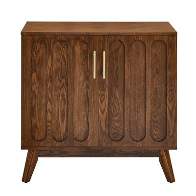 TIRAMISUBEST Freestanding Buffet - Fluted Wood Storage Cabinet