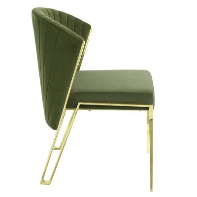 Acme Furniture 21" Fallon Velvet Mirrored Accent Chair