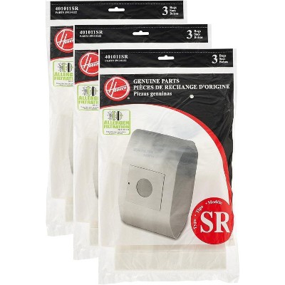 Hoover 401011SR Style SR Canister Vacuum Allergen Filtration Bags for S3590 Duros Canisters 9Pk