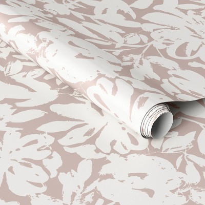 Brushstroke Floral Light Pink Wallpaper - Threshold™