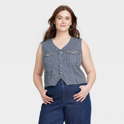 Women's V-Neck Denim Vest - Universal Thread™