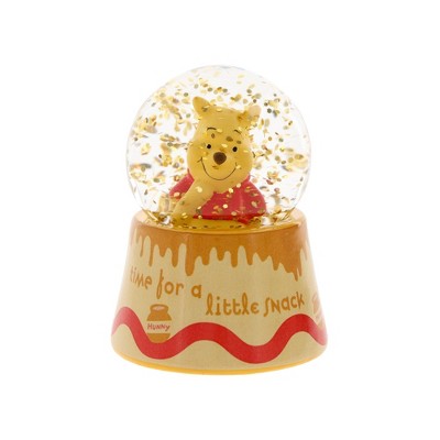 Silver Buffalo Disney Winnie The Pooh "Time For A Little Snack" 3-Inch Mini Light-Up Snow Globe