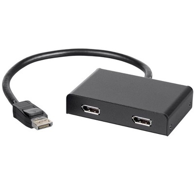 Monoprice 2-Port DisplayPort 1.2 to DisplayPort Multi-Stream Transport (MST) Hub, DP to DP, Ideal For Digital Signage, Large Video Displays In Schools