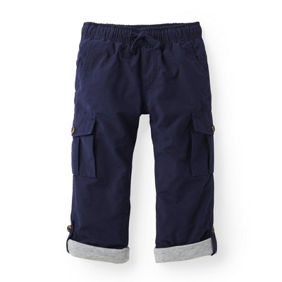 Hope & Henry Boys' Lined Pull-On Cargo Pants, Infant
