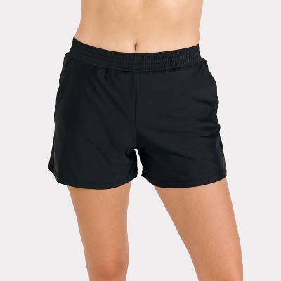 Calypsa Women's Chlorine Resistant Classic Fit Swim Shorts With Panty