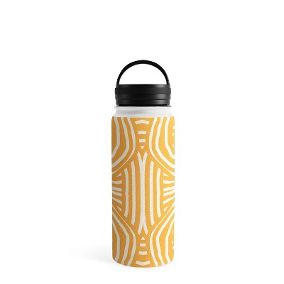 Little Dean Yellow mustard boho stripe Water Bottle - Society6