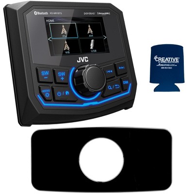 JVC KD-MR1BTS Waterproof Radio compatible With Stinger Marine SEADASH3B Universal Marine 3" Radio Dash Kit - Black,