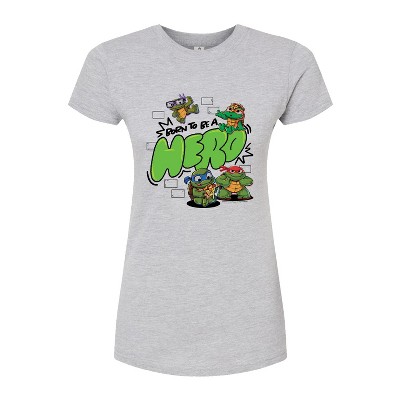 Women's - Teenage Mutant Ninja Turtles Mutant Mayhem - Born To Be A Hero Fitted Graphic T-Shirt