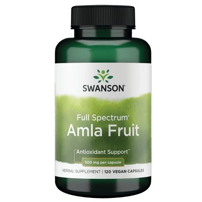Swanson Herbal Supplements Full Spectrum Amla Fruit 500 mg Capsule 120ct