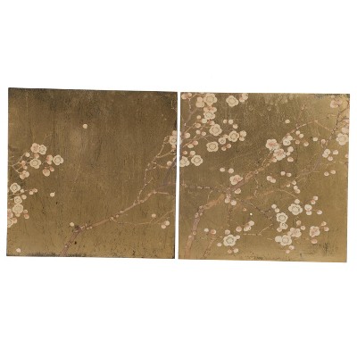 Gulches Set of 2 23.8x1.6x23.8" Wall Art, Wall Decor for Living Room Dining Room Office Bedroom 1S/CTN