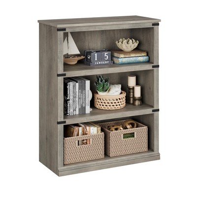 3/5 Tier Farmhouse Bookcase, Rustic Wooden Book Shelf with Storage, Bookshelves for Living Room, Bedroom