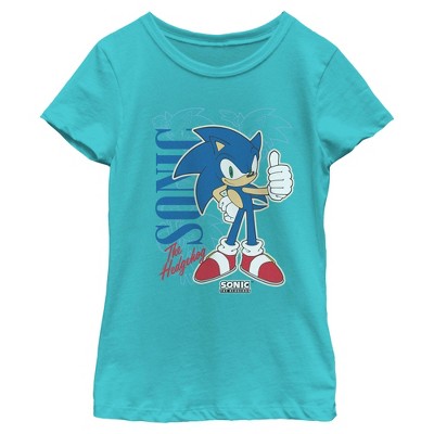 Girls Sonic the Hedgehog Thumbs Up T Shirt