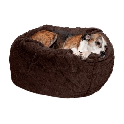 FurHaven Round Plush Ball Dog Bed