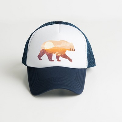 Simply Sage Market Bear Sunset Valley Adult Foam Trucker Hat