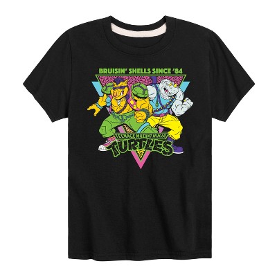 Boys' - Teenage Mutant Ninja Turtles - 80s Bebop Rocksteady Short Sleeve Graphic T-Shirt