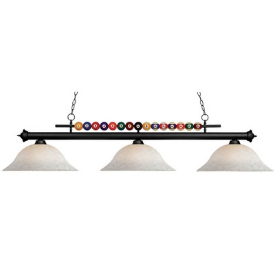 Z-Lite Shark 3 - Light Island Pendant Light in  Matte Black