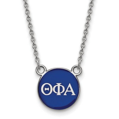 Black Bow Jewelry Sterling Silver Theta Phi Alpha Greek Life Necklace 18 Inch